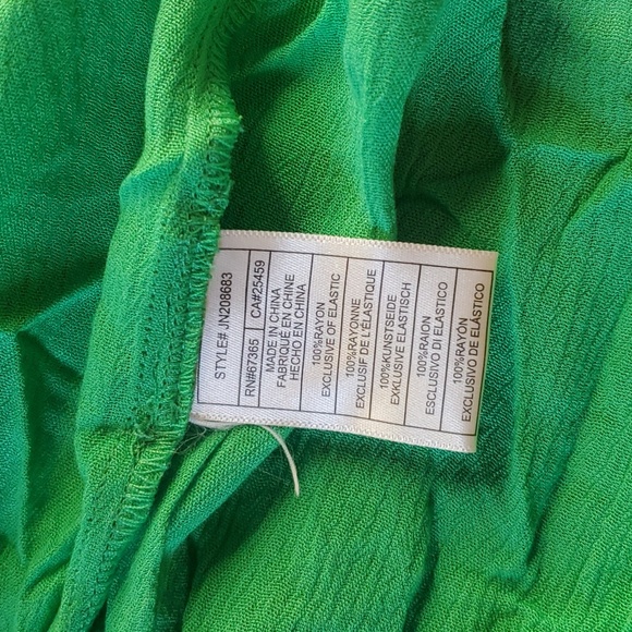 Betsey Johnson Rosie Strapless Tiered Mini Dress Green - Picture 16 of 16